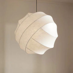 Wabi Sabi Silk Japanese Pendant Lights Nordic LED Hanging Lamp Dining Living Room Kitchen Island Home Decor Lustre Chandelier