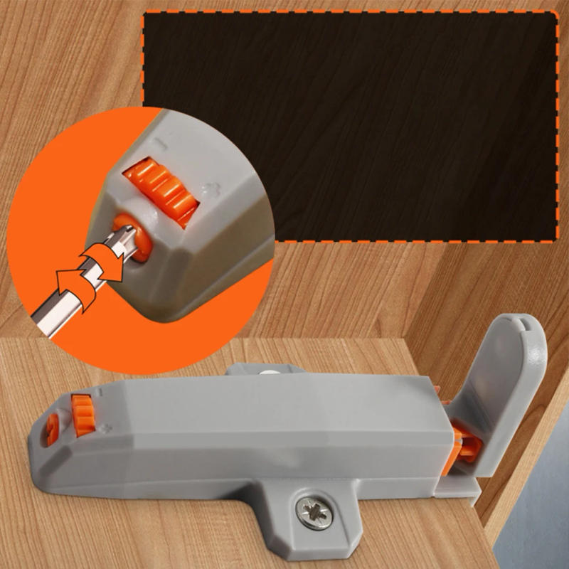 Description Picture 4 of item1pcs Self-locking Cabinet Door Rebound Device Fixer Strong Spring Press Type Cabinet Door Bounceback Device Furniture Hardware