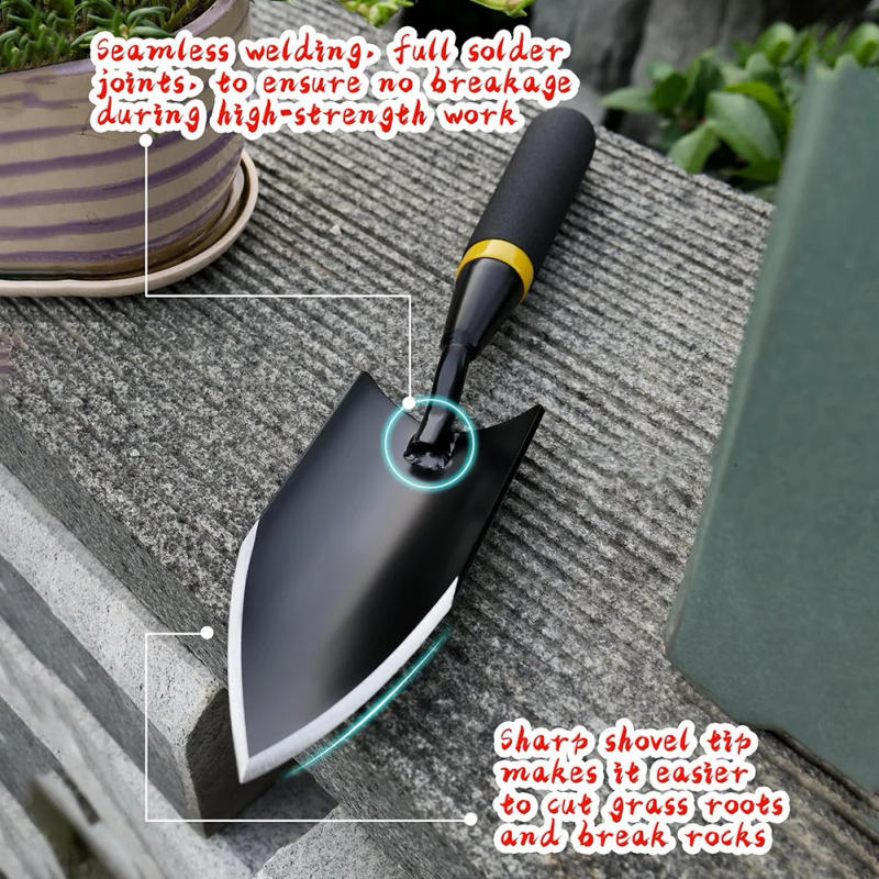 Description Picture 2 of itemGarden Shovel Heavy Duty Hand Carbon Steel Trowel with Rubberized Handle,for Diligent Farmer Soil Planting Digging Transplanting