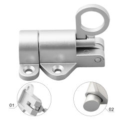 1pc Self Closing Aluminum Alloy Gate Security Pull Ring Spring Bounce Door Bolt Latch Lock Home Hardware Replacement Patrs