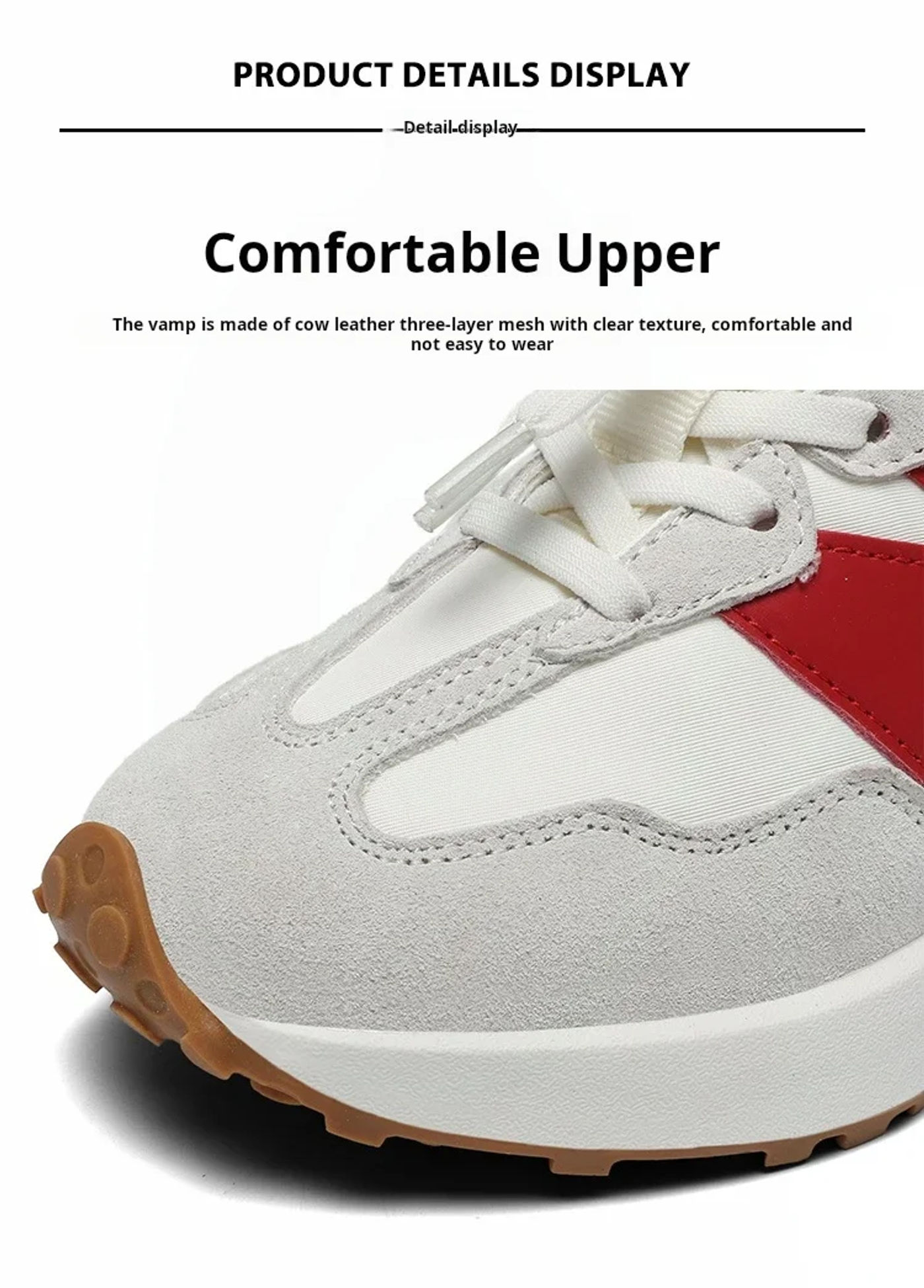 Description Picture 6 of itemChildren Sports Shoes Non-slip Soft Sole Shoes Kids Running Sneakers Comfort Lace-up Neakers Breathable Athletic Shoes