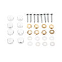 DRELD 8pcs Decorative Table Mirror Screw Cap Nails Advertising Mirror Nail Silver 12mm Fasteners & Hooks Furniture Hardware