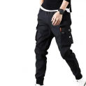 Spring Men Fashion Pants Hip Hop Harem Joggers Pants Male Trousers Mens Solid Multi-pocket Cargo Pants Skinny Fit Sweatpants