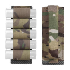 Tactical 5 Rounds 12 Gauge Shotgun Ammo Pouch Hanging Molle Hunting Gun Carrier Holder Bullet Cartridge Accessories