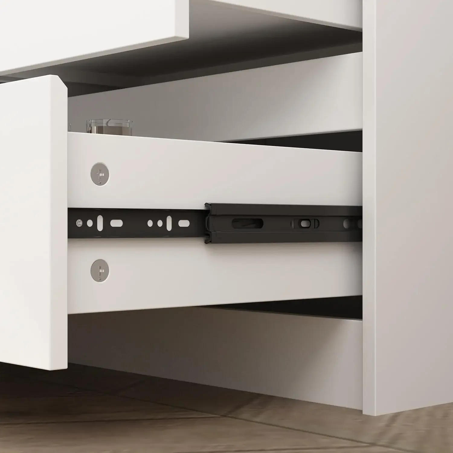 Description Picture 6 of item9-Drawer Dressers Modern Large Dresser For Bedroom Organize Wooden Long Dresser With 9 Handle Free Drawers Storage Chest White