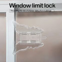 5pcs Clear Slide Glass Door Safety Locks Window Latch Window Security Bar Sliding Door Lock Child Proof Lock