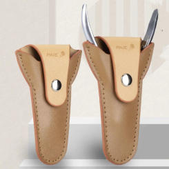 Portable Buckle Design Dirt Resistance Pu Ground Surface Dead Skin Scissors Protector Leather Bag Put Away The Holster