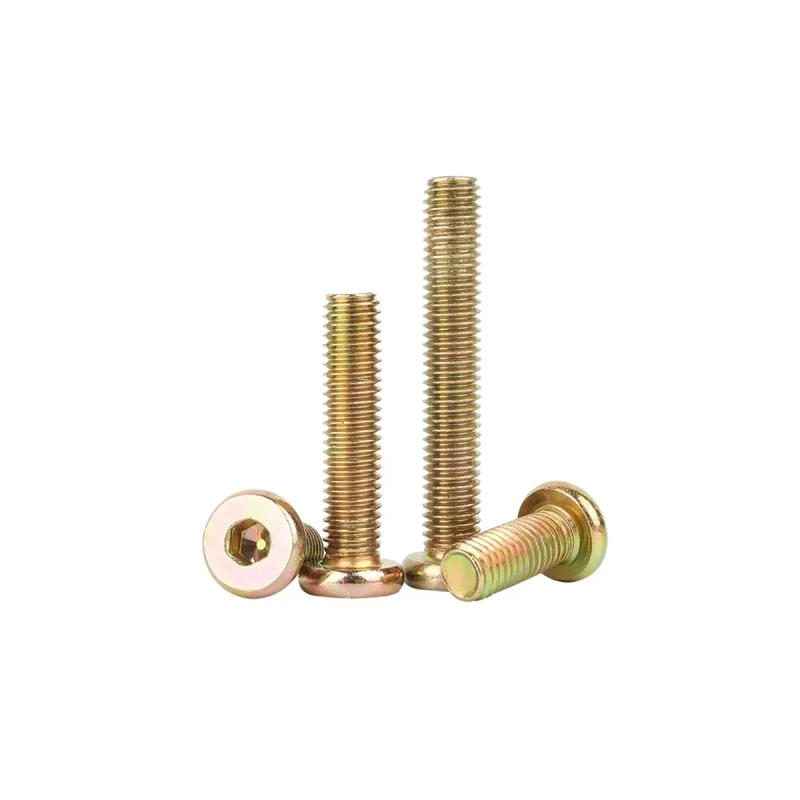 Description Picture 6 of itemColored Zinc Chamfered Round Head Hex Screws/Furniture Connecting Screws/Countersunk Bolts