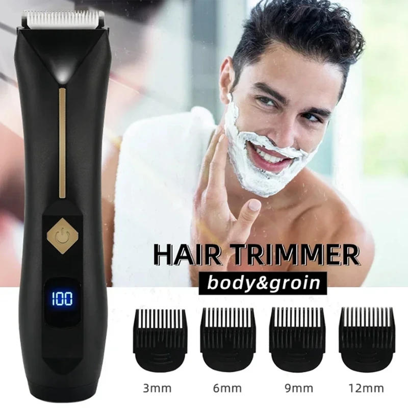 Description Picture 4 of itemNew Men And Women Groin Body Trimmer Electric Facial Beard Bikini Hair Trimmer Washable Pubic Hair Shaver Epilator Easy Install