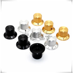 1PCS 25×17MM Aluminum Alloy Knob Cap Screw Fixed Round Hole 6MM Potentiometer Instrument Switch Cap Power Amplifier Audio Knob