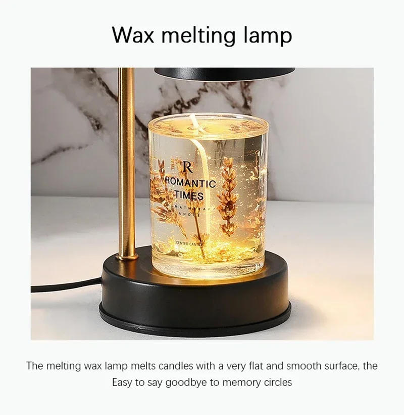Description Picture 2 of itemNordic Wax Melting Lamp EU/UK Adjustable Interior Furniture Home Bedroom Desk Decor Scented Candle Aromatherapy LED Table Lamp