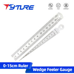 1-15mm Wedge Feeler Gauges For Measurement Clearance Ruler Gap Ruler Filler Gauge Measuring Probes Thickness Meter Steel Ruler
