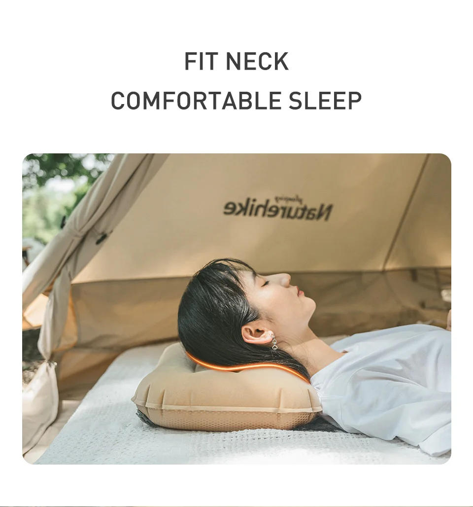 Description Picture 5 of itemNaturehike Camping Pillow Inflatable Outdoor Travel Pillow Skin-friendly TPU Flocking Material Air Cushion Compact Small Pillows