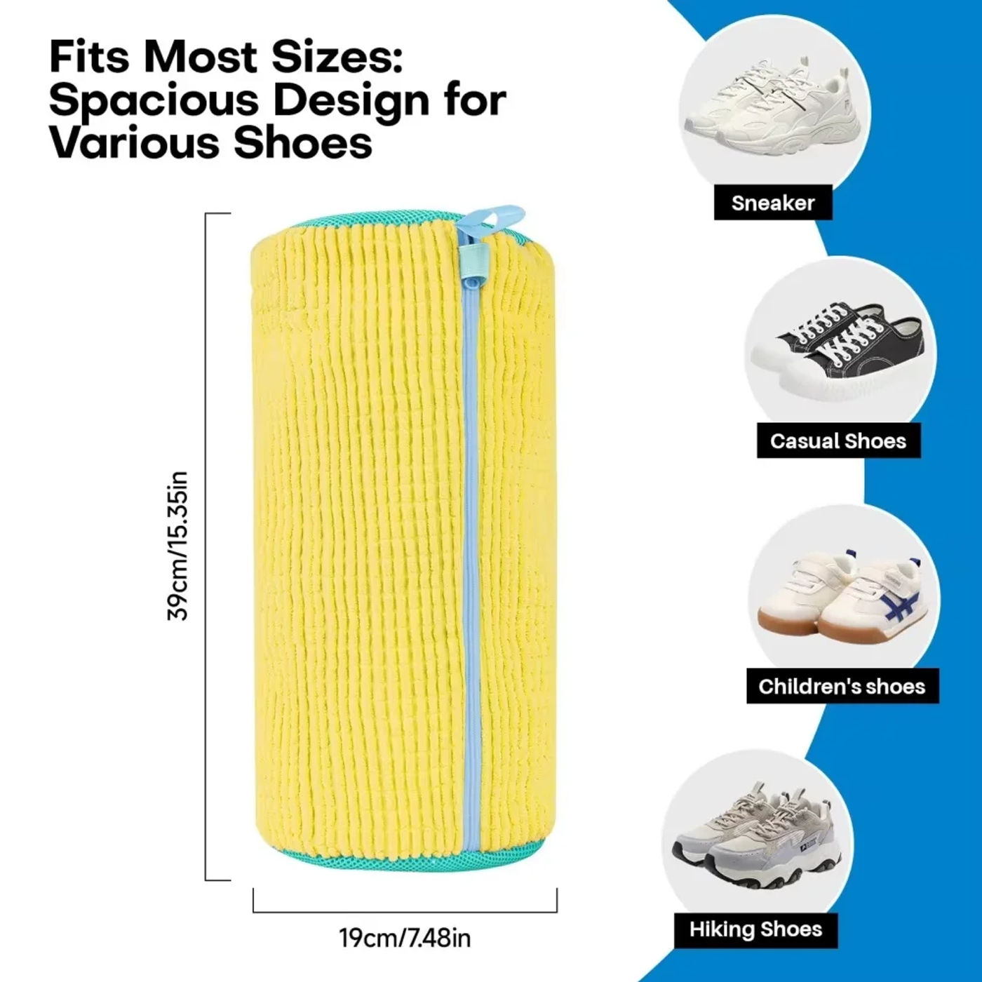 Description Picture 2 of itemReusable Shoe Cleaning Laundry Bags for Washer And Dryer - Stain Removal Kit for Sneakers And Tennis Shoes
