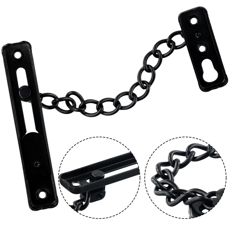 Description Picture 5 of item1pcs Door Chain Lock Stainless Steel Security Chain Guard Heavy Duty Slide Catch Latch Screw Guard Accessorie Door Hardware