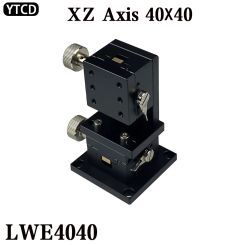 XZ Axis LWE4040 40*40 Dovetail Groove Sliding Table Manual Platform Rack and Pinion Drive High Precision Knob Fine-Tuning Slide