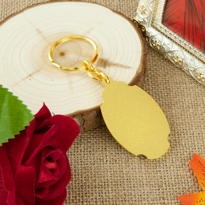 Description Picture 6 of itemHT Orthodox Religious Gift Catholic Church Souvenir Keychain Gold Plated Virgin Mary Statue Prayer Alloy Keychain