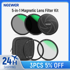 NEEWER Magnetic Lens Filter Kit, Neutral Density ND1000 & MCUV & CPL Filter, Adapter Ring, Filter Cap with 42-Layer Multi-Coated
