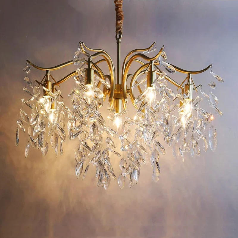 Description Picture 2 of itemNordic LED Crystal Chandeliers Pendant Lustre Chandelier Luxury Lighting Kitchen Dining Living Room Bedroom Decoration