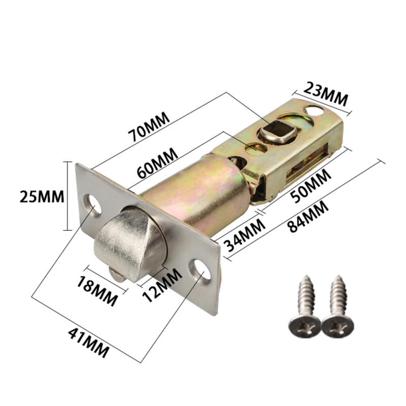 Description Picture 5 of itemNew Practical Lock Latch Door Lock 304 Stainless Steel Ball Lock Tongue Bathroom Lock Core Bathroom Privacy Lock