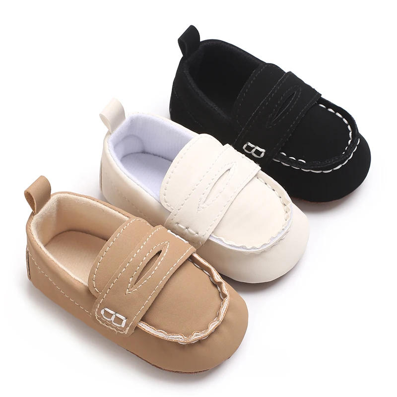 Description Picture 3 of itemSolid Color Baby Casual Soft Soled Walking Shoes Suitable For 0-1 Year Old Infants And Toddlers Bean Shoes And Forefoot Shoes