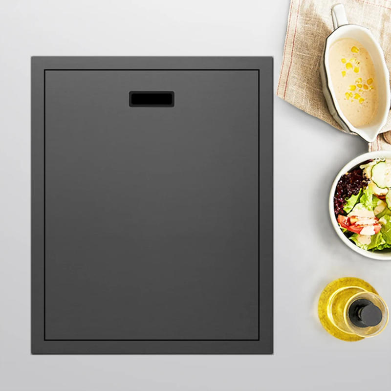 Description Picture 4 of itemNew Nanometer Black 304 Stainless Steel Handmade kitchen Bar Counter Sink Cover hidden Single Kitchen Small Size Kitchen Sink