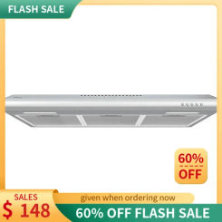 CIARRA Range Hood 30 inch Under Cabinet Ductless Vent Hood for Kitchen Stove Hood with 3 Speed Exhaust Fan in Stainless Steel