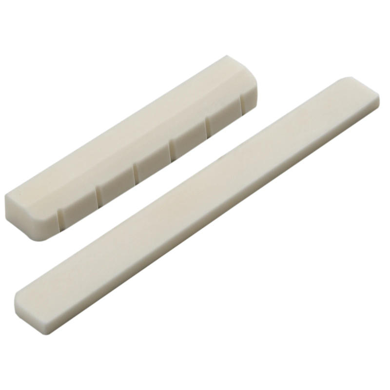 Description Picture 2 of item1Pair 12 Strings Acoustic Guitar Cattle Bone Bridge Saddle Nut Musical Instrument Part Classical Acoustic Guitar Nut Set