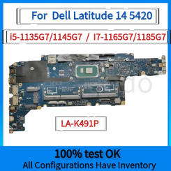 LA-K491P Motherboard. For Dell Latitude 14 5420 Laptop Motherboard.With I5/I7-11th Gen CPU.Fully tested, OK