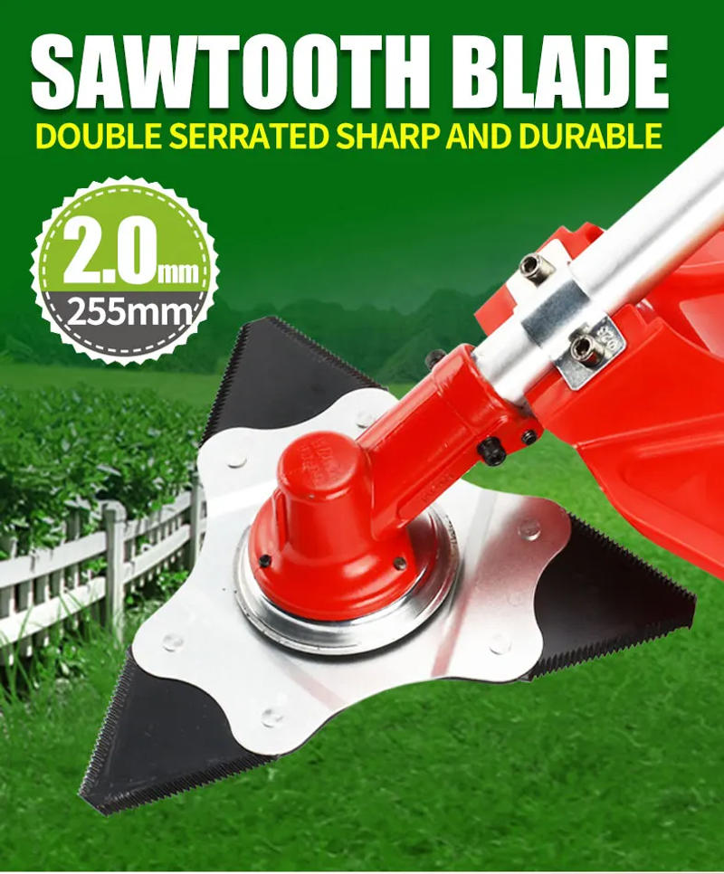 Description Picture 2 of itemINDEL Brush Cutter Blade 10"x3 Teeth Carbon Steel Lawn Mower Accessories Garden Tool Trimmer Parts Tools