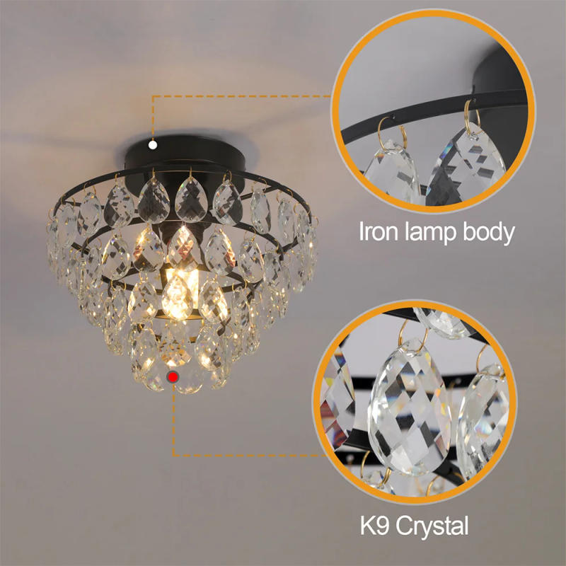 Description Picture 2 of itemModern Ceiling Lamp Crystal Led Chandelier 2024 New Living Dining Room Plafonniers Indoor Pendant Lighting Fixture Home Decor