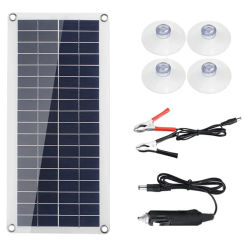 Solar System 30W Solar Panel Kit Complete With Controller 12V Solar Power Battery Charge Set For Home Car Camping