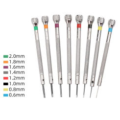 High Carbon Steel 0.6mm-2.0mm Precision Watchmakers Screwdrivers Watch Glasses Flat Blade Small Accessories Repair Screwer Tools
