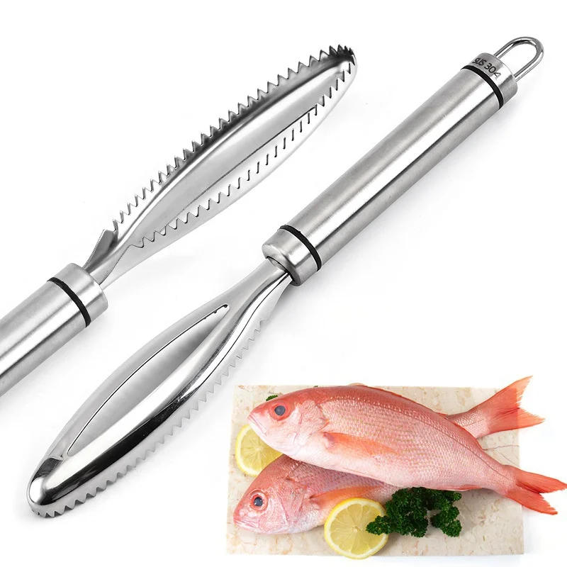 Description Picture 3 of itemFish Scales Scraping Graters Fast Remove Fish Cleaning Peeler Scraper Fish Bone Tweezers Stonego Kitchen Accessorie To