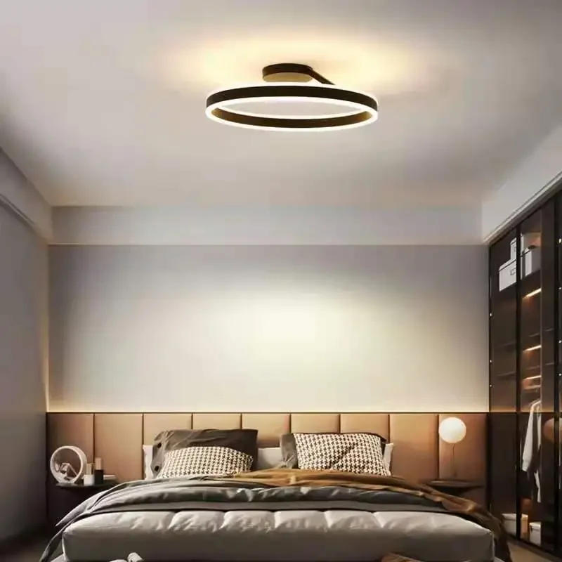 Description Picture 3 of itemNordic Ring Ceiling Chandelier Minimalist Dimming for Track Dining Living Room Center Table Bedroom Pendant Light Luster Fixture