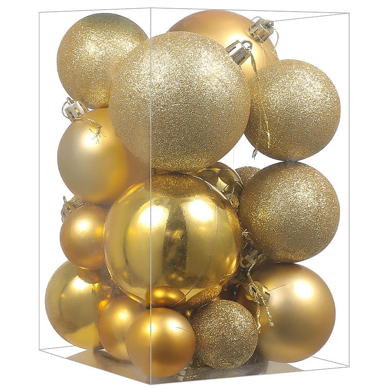 Description Picture 2 of item24Pcs 4-8CM Christmas Decoration Christmas Ball Hanging Xmas Tree Pendent Home Decor Navidad New Year 2025 Ornaments Accessories