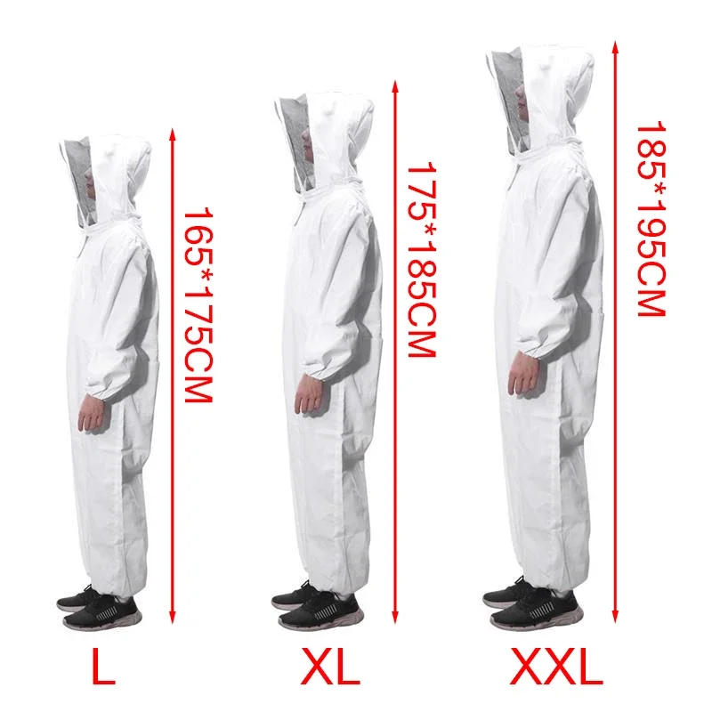 Description Picture 3 of itemFull Body Beekeeping Clothing Professional Beekeepers Bee Protection Beekeeping Suit Safty Veil Hat Dress All Body Equipment