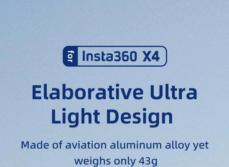 Description Picture 6 of itemaMagisn for Insta360 X4 Aluminum Metal Frame Case with Protective Silicone Lens Cap cover protector Insta360X4 2-prong mount