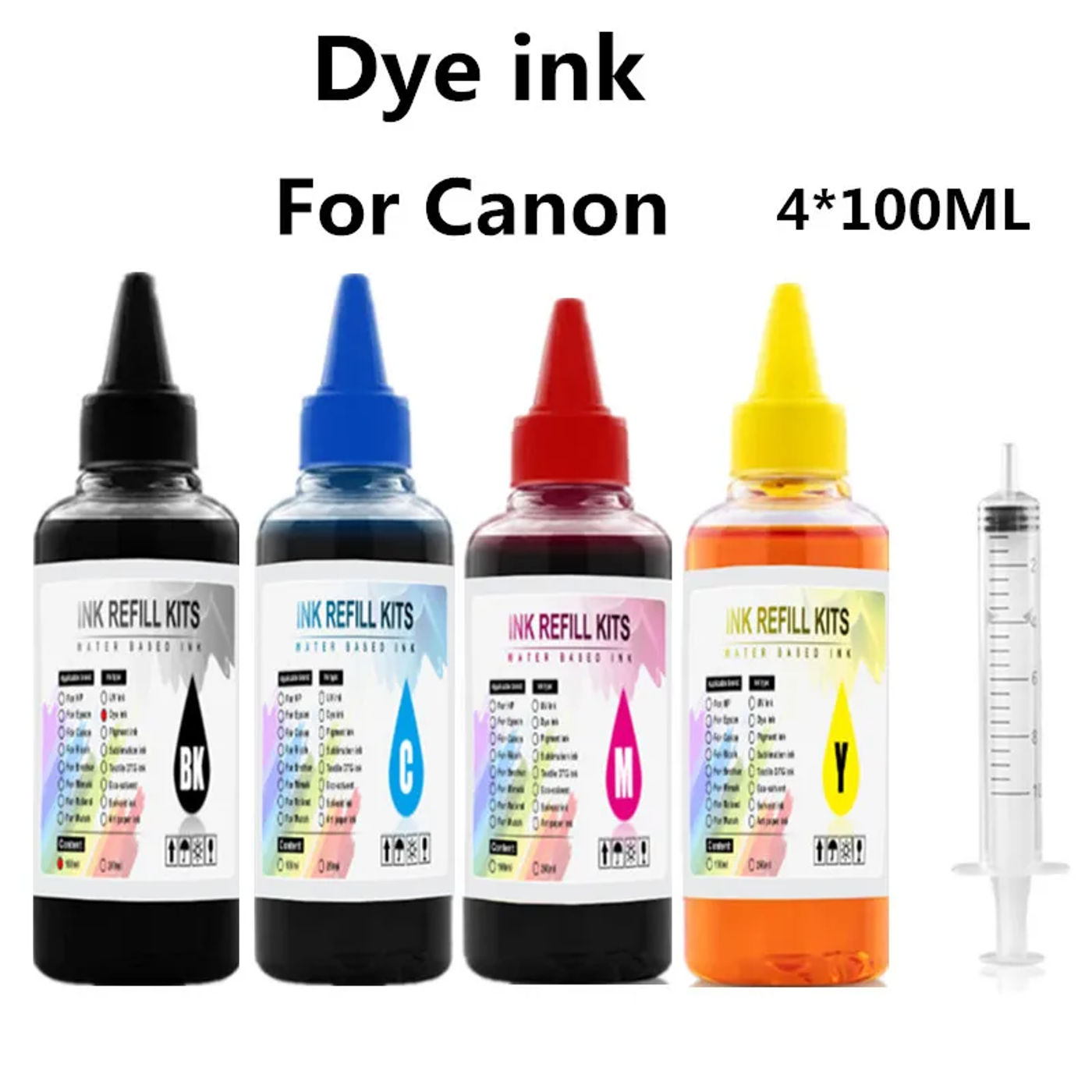 Description Picture 2 of item400ML Refill Dye Ink Kit For Canon PG 540 CL 541 PIXMA MG3250 MG3255 MG3550 MG4100 MG4150 MG4200 MG4250 Printer PG540 PG-540XL