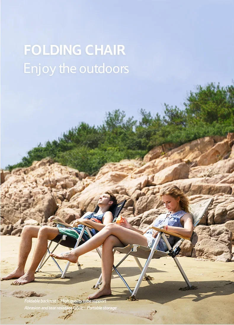 Description Picture 2 of itemNaturehike-Outdoor Aluminum Alloy Folding Chair, Three-Gear Adjustable Armrest, Leisure Chair, NH17T003-Y,PNH22JU007
