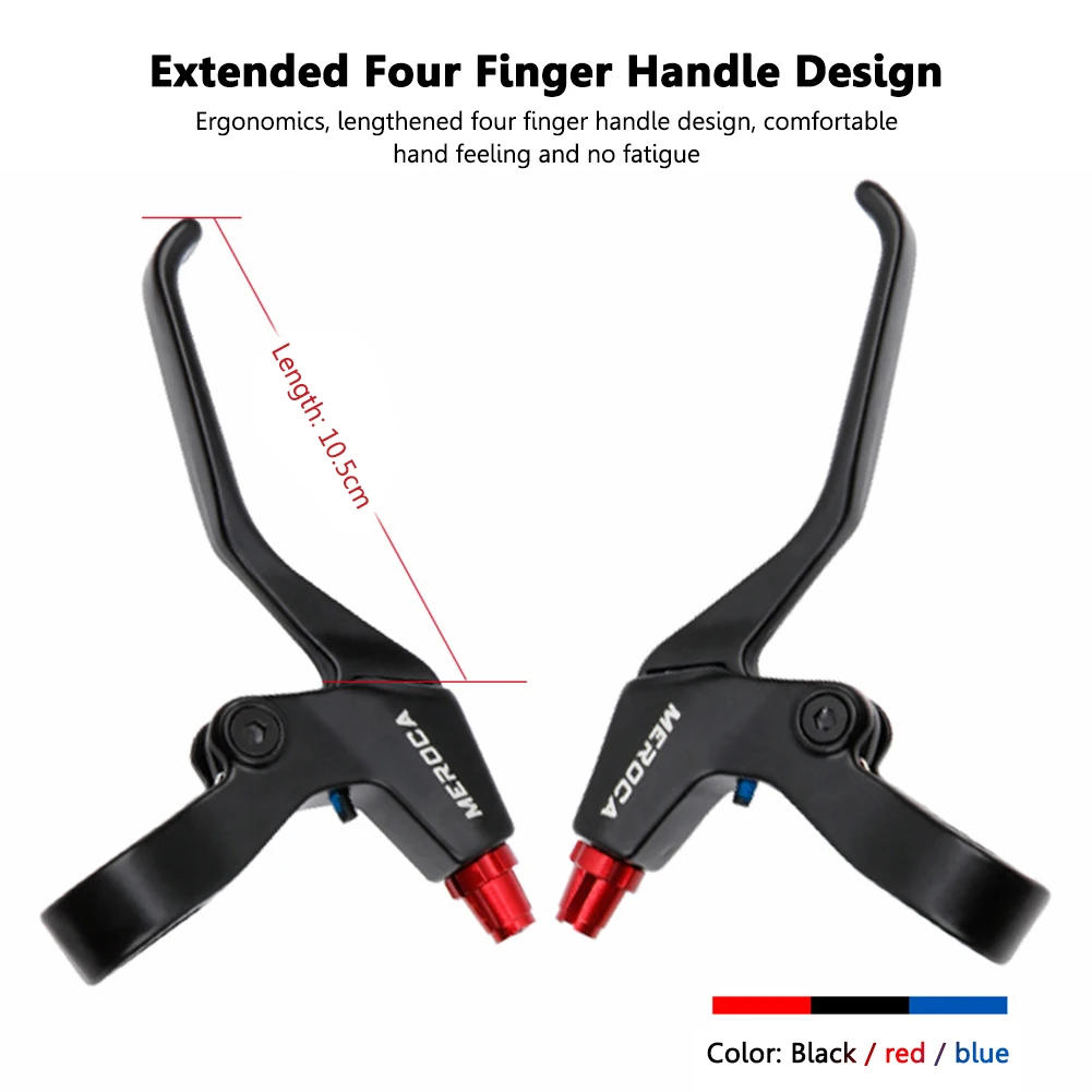 Description Picture 4 of itemBike Brake Lever Red Blue v brake Disc Brakes Levers for Mtb Road Bike Bmx Scooter Aluminum Bicycle handle Bicycle Accessories