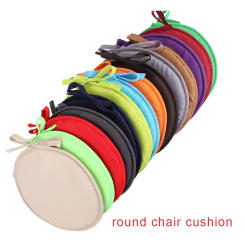 30/38cm Diameter Round Cushion 2024 Creative Solid Color Tie-on Round Chair Seat Pad Soft Cushion Chair Cover Mat for Home