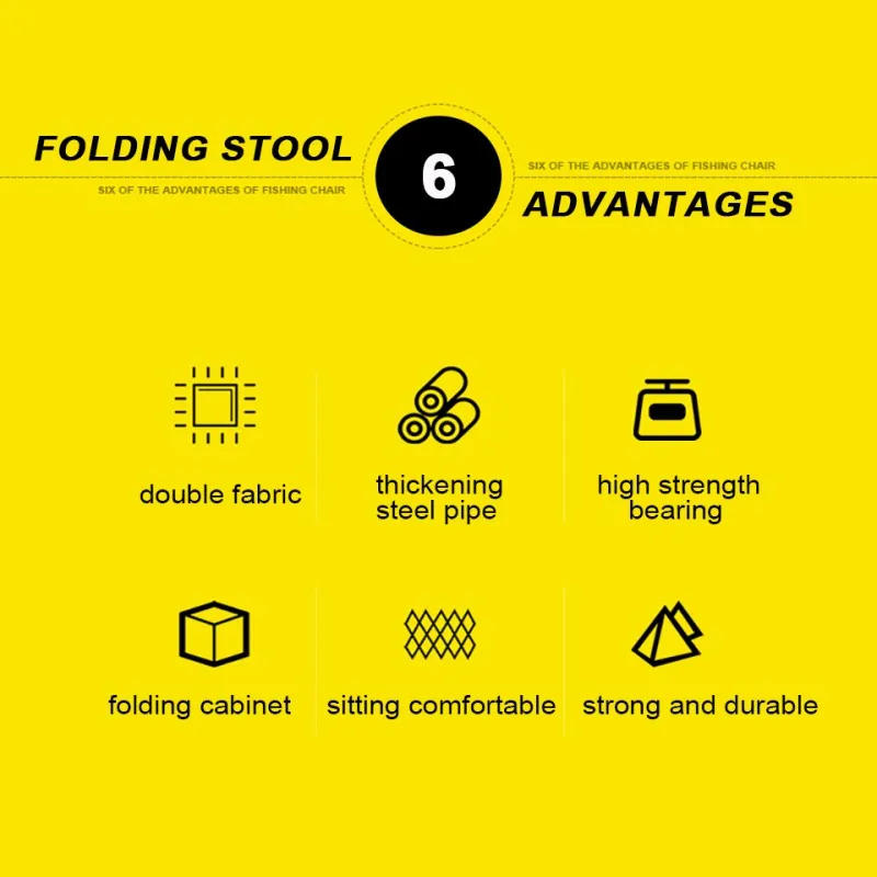 Description Picture 2 of itemPortable Folding Fishing Chair Picnic Camping Stool Folding Small Stool Outdoor Aluminiun Alloy Fishing Chair