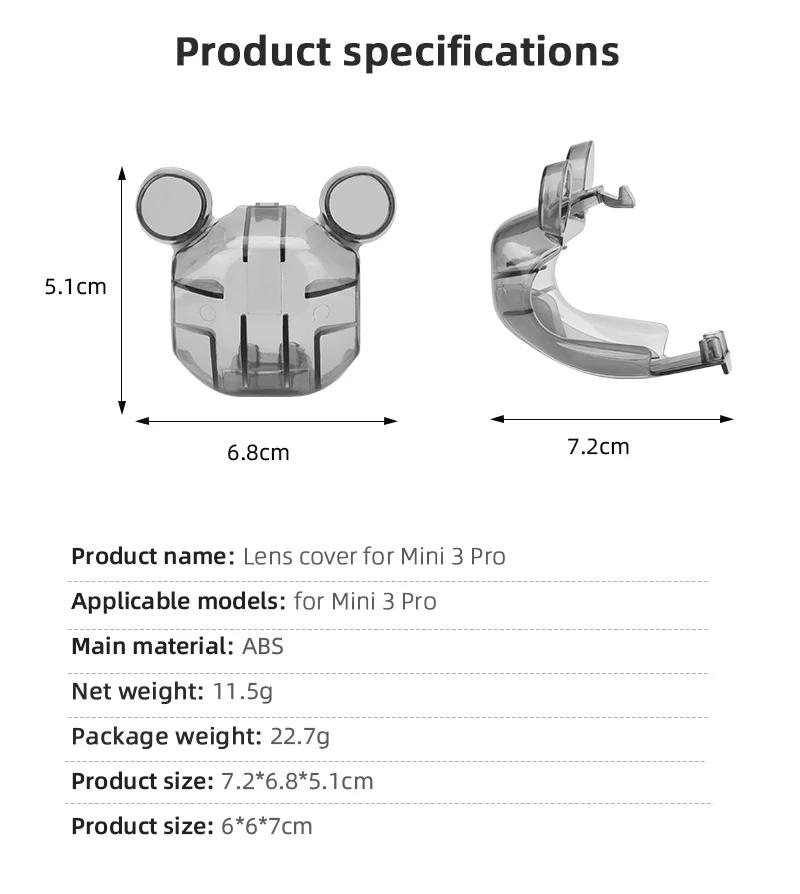 Description Picture 4 of itemBRDRC Lens Cap for DJI Mini 3 Pro Drone Protective Gimbal Lock Cover Camera Guard Anti-Scratch Protector Props fixer Accessory