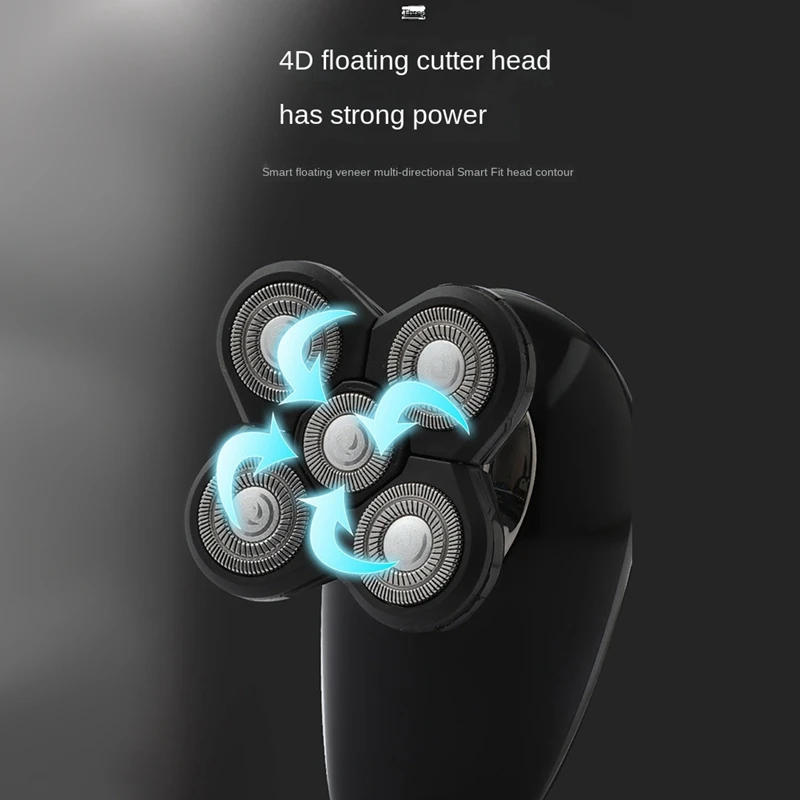 Description Picture 5 of itemHOT！-Electric Razor For Men Bald Head Shaver LED Display Nose Hair Beard Trimmer Clippers Facial Cleansing Brush