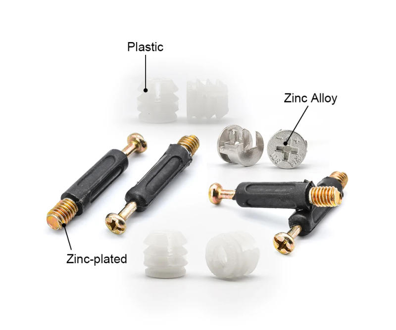 Description Picture 3 of item108pcs/set 3 in 1 furniture connecting hardware set cam screw eccentric wheel nut cam lock nut for wardrobe splicing cabinet