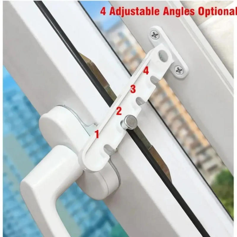 Description Picture 2 of itemSecurity Plastic Inner Window Limiter Fixing Position Wind Hook Hook Mild Steel Wind Brace Support Plugs Child Safety