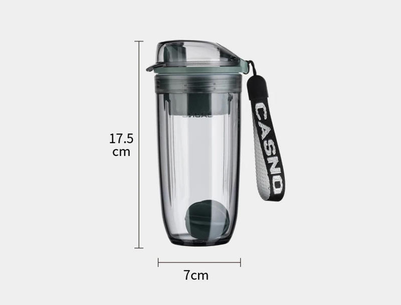 Description Picture 4 of item400ml Sport Shaker Bottle Plastic Water Bottle with Whisk Ball Lid Tea Filter Protein Shaking Cup BPA Free Leak Proof Durable