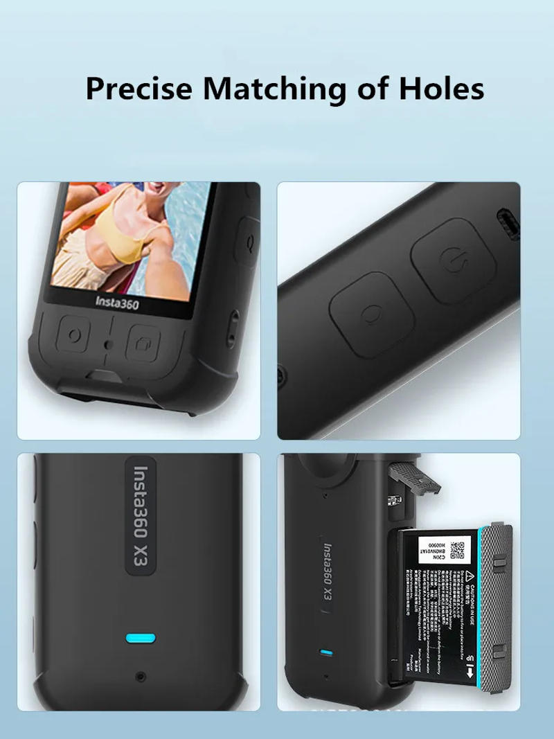 Description Picture 5 of itemFor Insta360 X4 X3 Soft Silicone Lens Protective Cover Panorama Camera Lens Cap Screen Protector For Insta360 X4 X3 Accessories