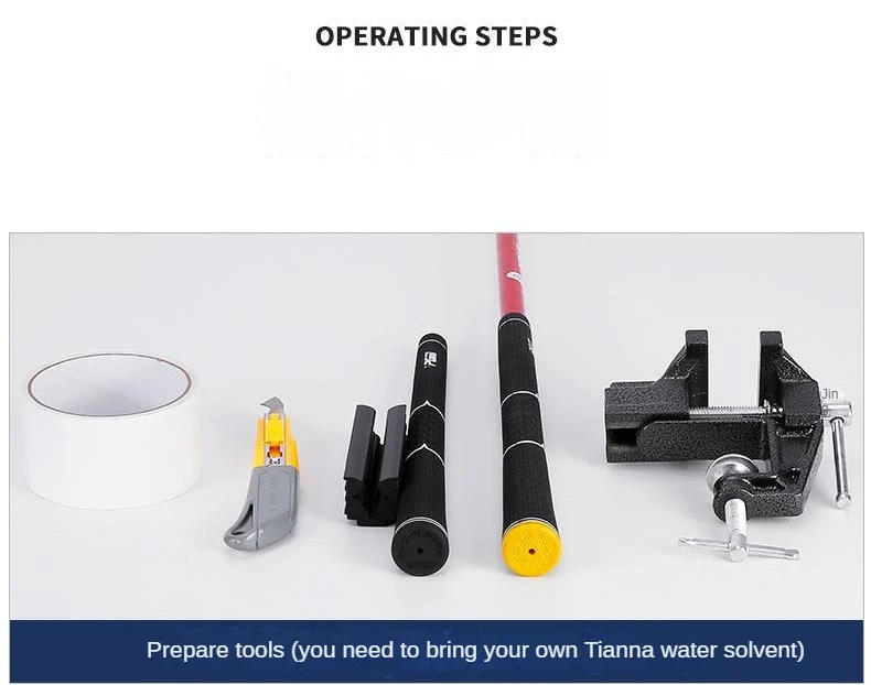 Description Picture 3 of itemPGM Golf Grip Replacement Tool Four Piece Bench Clamp, Rubber Clamp, Double-sided Tape, Removal Hook Knife ZP047